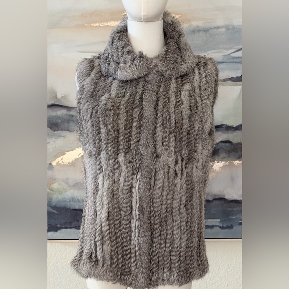 bagatelle Jackets & Blazers - Bagatelle 100% Genuine Rabbit Fur Size S Winter Grey